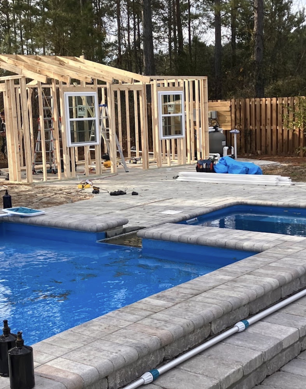 Screened porch construction